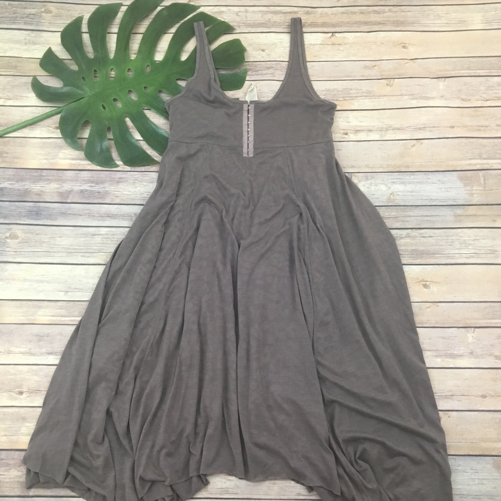 Free People Gray Midi Dress